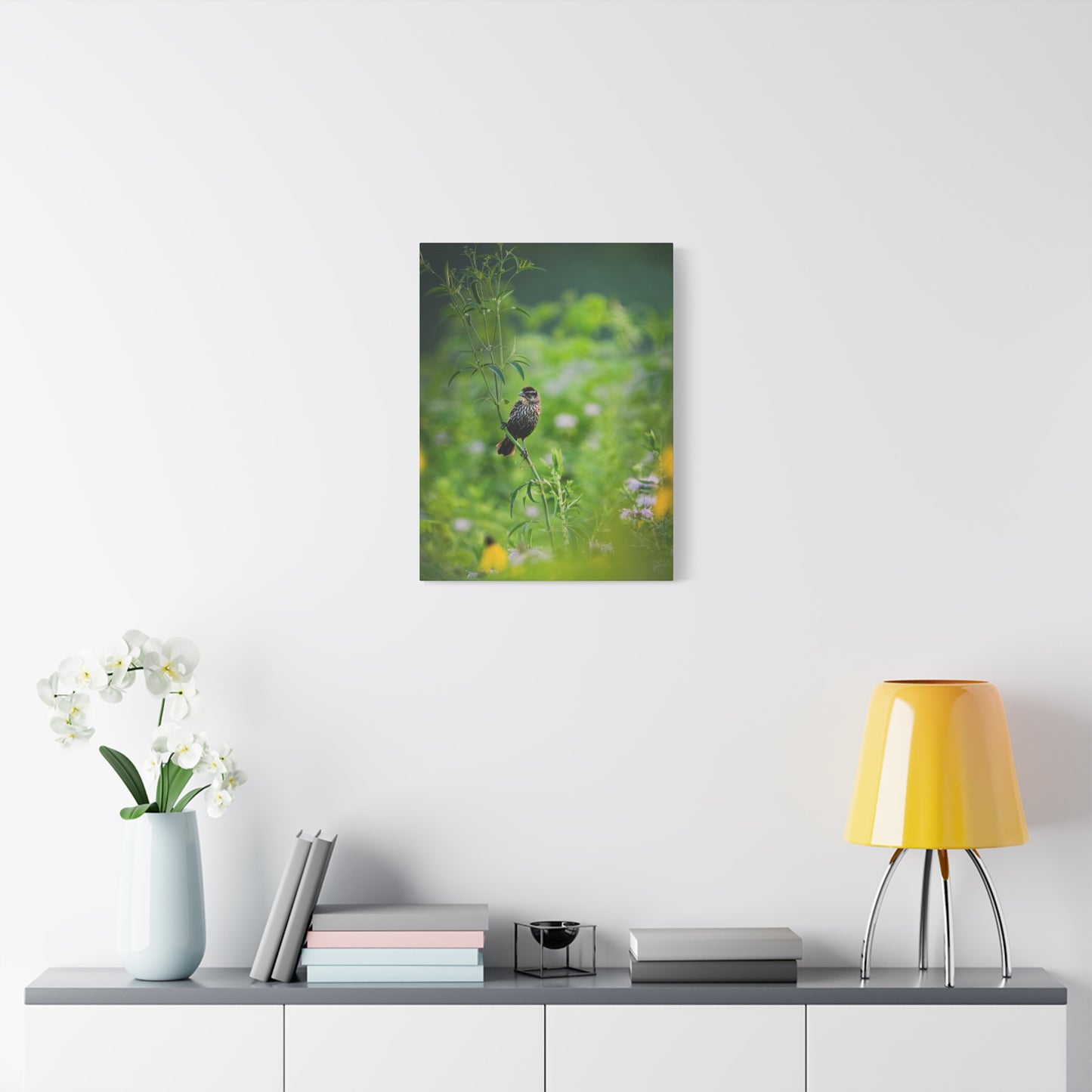 Female Redwing In a Prairie - Matte Nature Print
